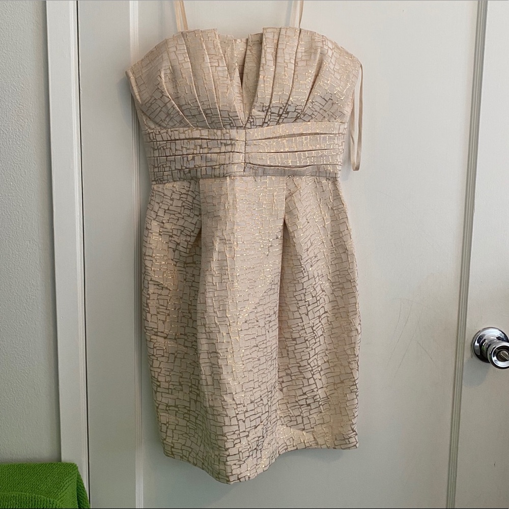 NWT Maxandcleo Gold Glitter Party Dress